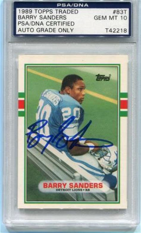 If you need it faster, contact me. Barry Sanders Signed 1989 Topps Rc Rookie Card #83t Psa Autograph Graded 10 T218
