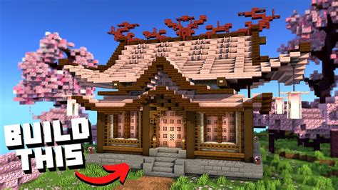 Cherry Blossom Japanese House Minecraft Tutorial Youtube