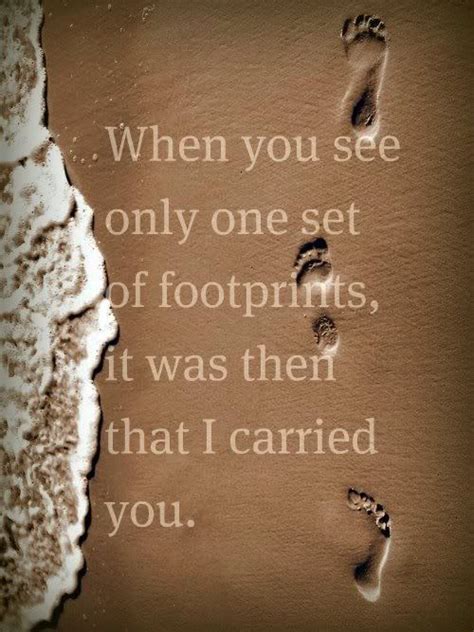 Footprints In The Sand Footprint Inspirational Quotes Words