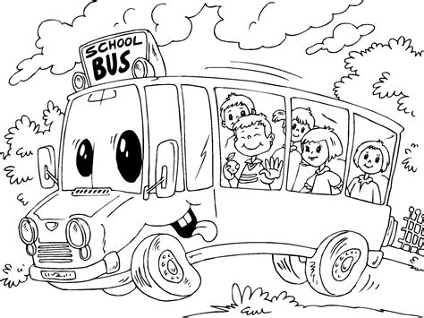 Free Printable School Bus Coloring Pages For Kids