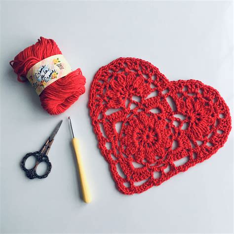 Crochet Heart Doily Jonna Martinez