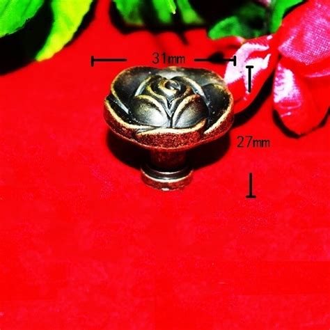 Bulk Antique Rose Flower Handle Cabinet Knobs Handles Jewelry Box