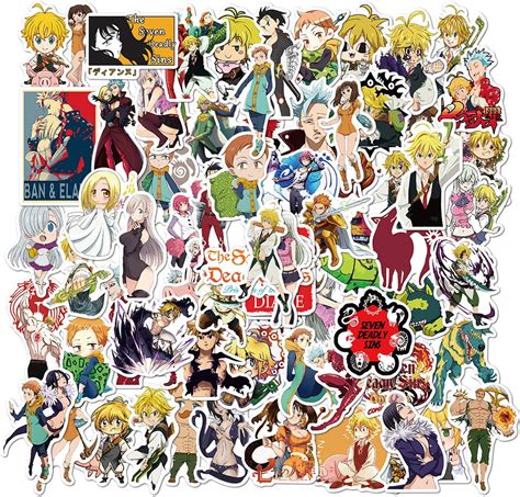 100pcs Seven Deadly Sins Stickers Anime Vinyl Stickers Waterproof