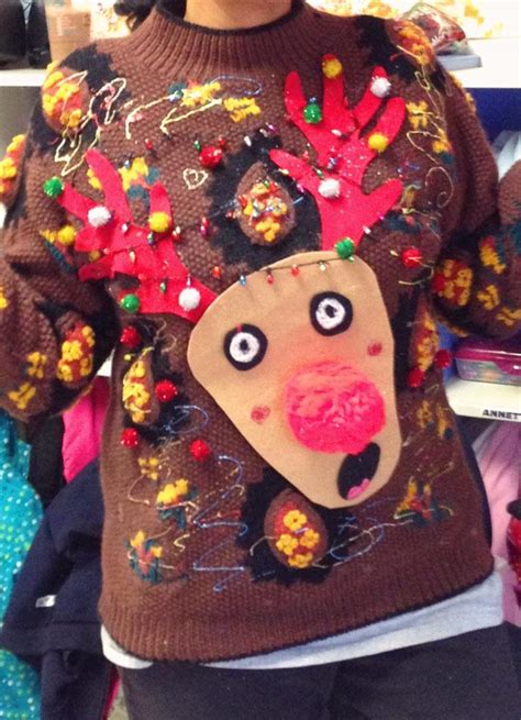 Ugly Sweater Party Crazy Tacky Christmas Naughty Sweater With Lights â