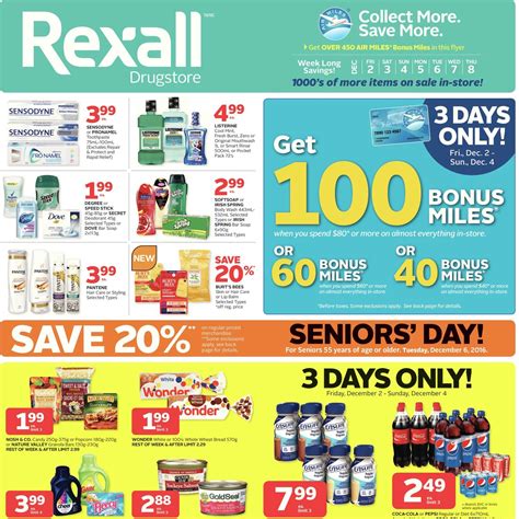 Rexall Weekly Flyer Weekly Week Long Savings Dec 2 8