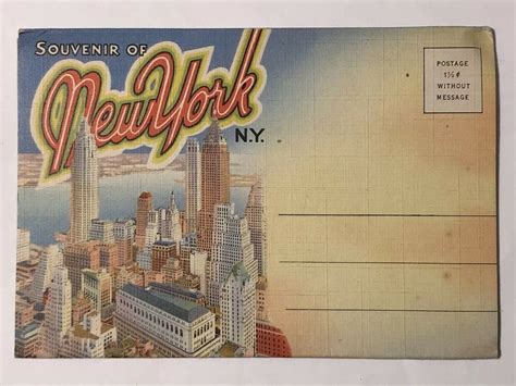 New York City Postcard Photo Packet Vintage Ny Postcard Unposted Ebay