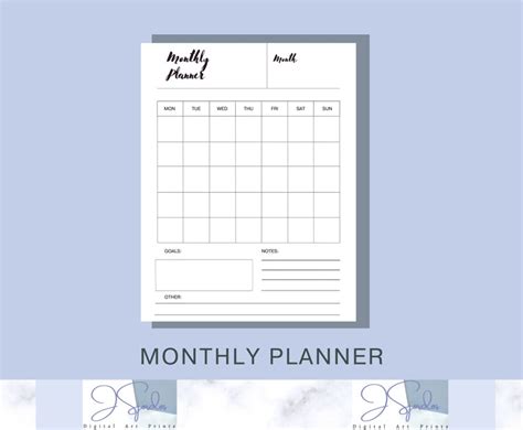 Printable Planner Daily Weekly Monthly Planner Task Planner Etsy