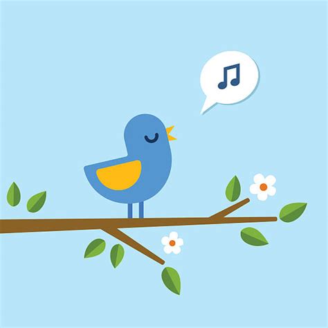 Singing Bird Clip Art Vector Images And Illustrations Istock