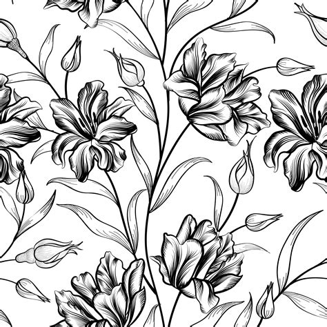 Floral Background Flower Pattern Flourish Seamless Texture 524103 Vector Art At Vecteezy