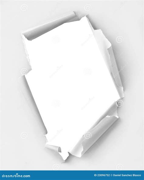 Hole Ripped Paper Stock Photo Image Of Ripping White 23096752