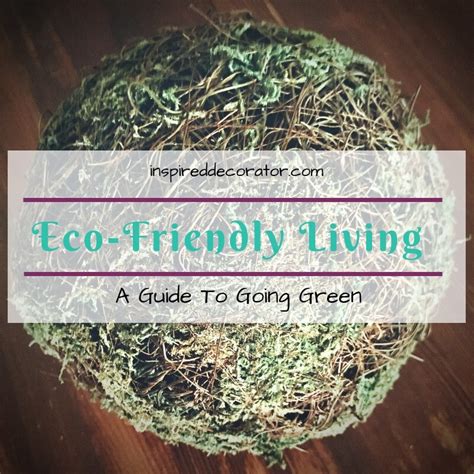 Eco Friendly Living A Guide To Going Green The Inspired Decorator