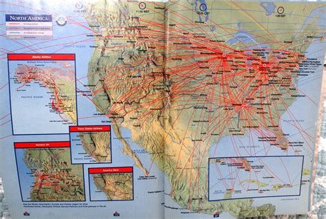 Northwest Airlines Route Map North America June 1997 Flickr