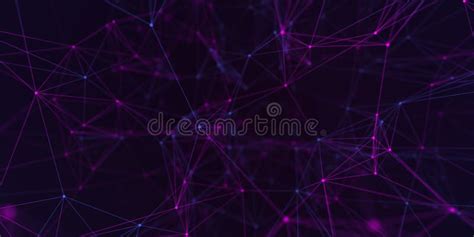 Abstract Plexus Geometrical Background With Lines And Dots Stock