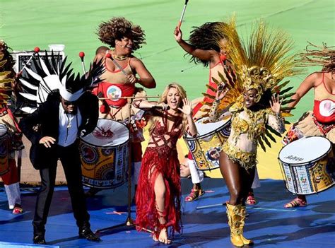 Shakira Is A Leading Lady Shakira 2014 Red Costume World Cup Final