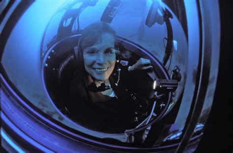 Dr Sylvia Earle Sitting On A Submersible Mission Blue