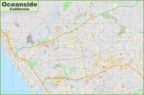 Large Detailed Map Of Oceanside