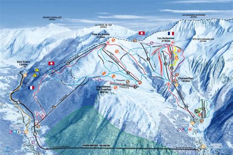 Chamonix from mapcarta, the free map. Les Balme Piste Map - Free downloadable ski piste maps.