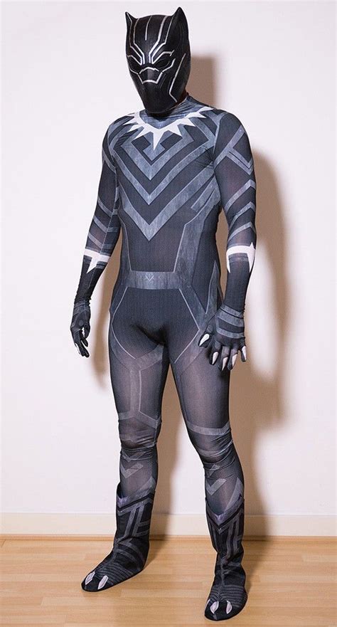 Boys Black Panther Costume Kids Fancy Dress Superhero Cosplay Outfit