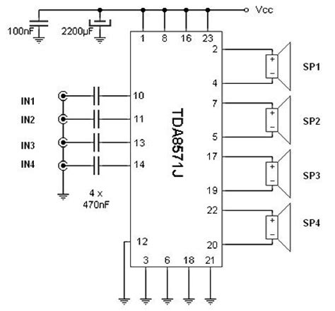 The complete 4440ic amplifier circuit diagram is shown in the image below. Circuit Diagram Of Audio Amplifier Of 12v ~ DIAGRAM