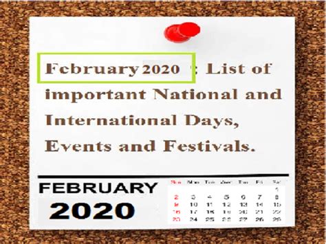 Important Days In February 2020 National International Days And Festivals