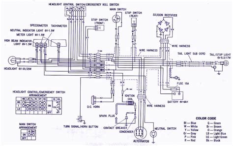 81 c70 diagram 2/2 82 c70 diagram. Honda XL100 Electrical Wiring Diagram | Panel switch wiring