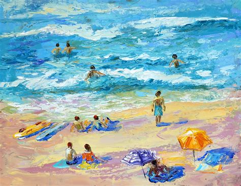 Florida Beach Original Painting Seascape Waves Tropical Beach Etsy