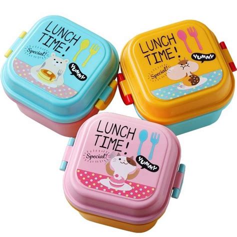 Kids Cartoon Healthy Plastic Lunch Box Plastic Lunch Boxes Lunch