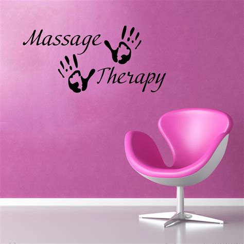 massage therapy vinyl decal spa shop interior signboard wall etsy uk