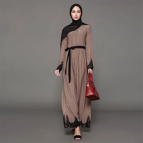 Abaya Muslim Party Dress Arabic Abaya Long Sleeve Velvet Pakistani Dubai Islamic A Line Dresses
