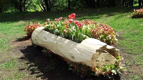 Incredibly Beautiful Diy Flowerbed Ideas From Logs Original