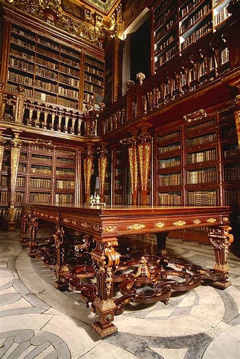 The Joanina Library University Of Coimbra Located In Portugal This