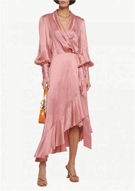 Blush silk wrap dress - Zimmermann | Département Féminin