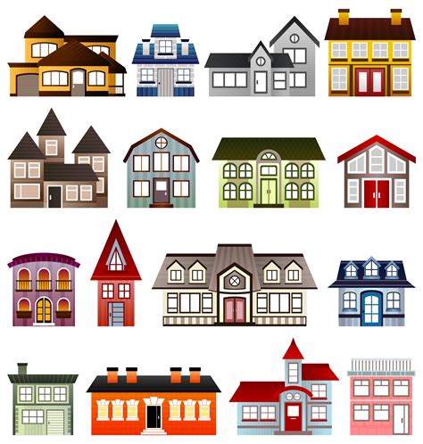 Simple Houses Vector Clipart Image Free Stock Photo Public Domain