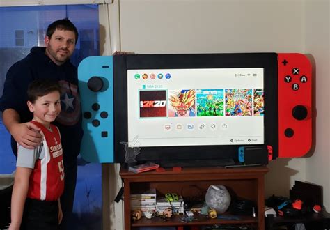 Dad Builds Nintendo Switch TV Frame For His Son