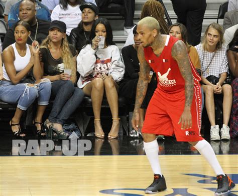 Chris Brown And Rihanna Come Together At Charity Basketball Game