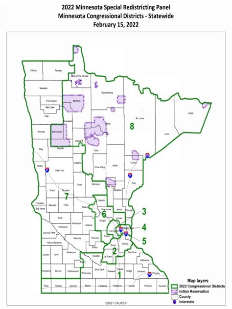 Minnesota Congressional Districts Map 2022 Pdf