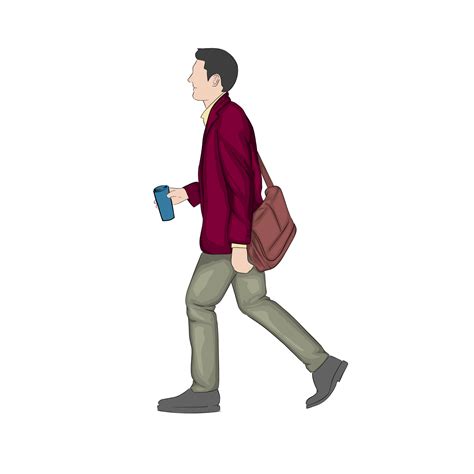 Office Worker Walking Element Graphic Design 11191549 PNG