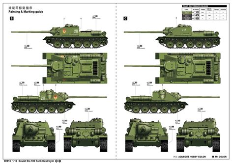 Soviet Su 100 Tank Destroyer Plastic Model Military Vehicle 116