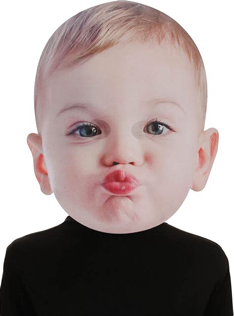 Uhc Giant Baby Kissing Face Mask Funny Comical Theme Party Halloween