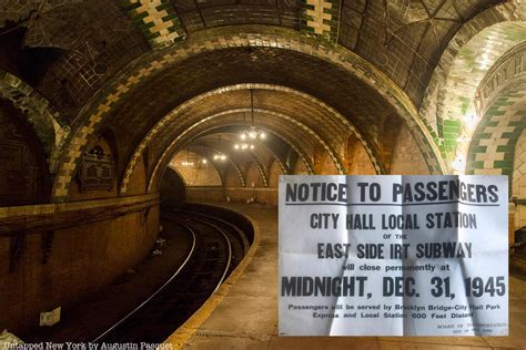 Vintage Sign Announces Closure Of City Hall Station 75 Years Ago