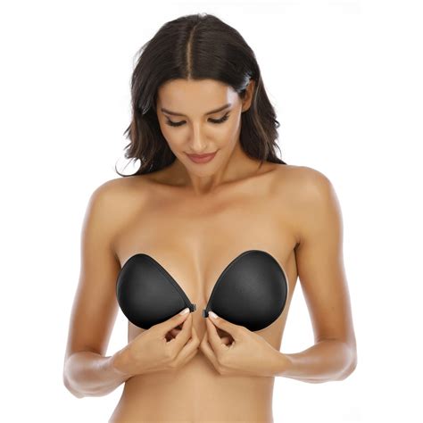Womens Strapless Nipple Cover Gel Invisible Bra Push Up Breast Lift