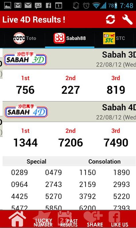 These malaysia lotteries and lotto 4d result today has a large attraction to the players due to its simplicity and high payout. Live 4D Results ! (MY & SG) - Android Apps on Google Play