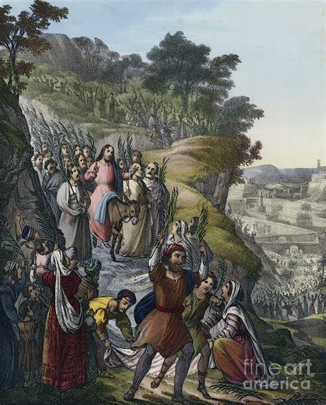 Christs Triumphal Entry Into Jerusalem Painting By Siegfried Detler