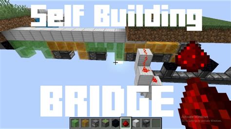 How To Make Self Building Bridge In Minecraft Youtube