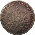 1917 France 2 Franc SILVER