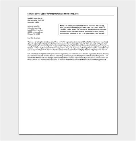 Here are some good questions to ask the alum during your informational interview. Internship Request Letter: How to Write (with Format & Sample Letters)