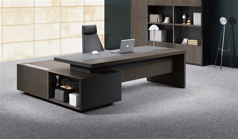 Custom quotes on furniture from our family of brands. Stylish Larry Office Table In Wood & Leather: Boss's Cabin