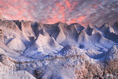 Badlands National Park Pinnacles Overlook Sunset Panorama And Milky