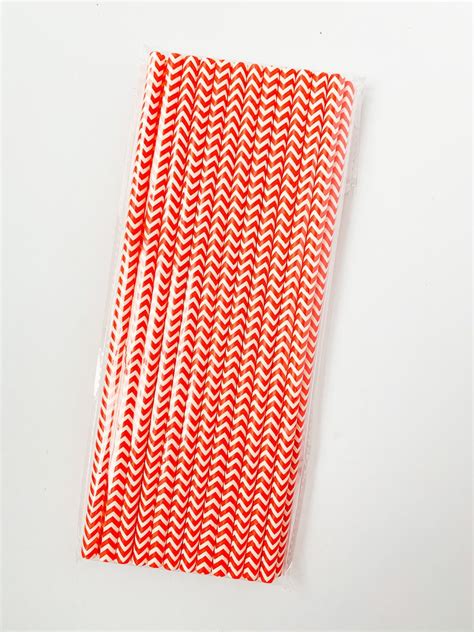 Coral Chevron Straws Straws Coral Wedding Straws Wedding Etsy