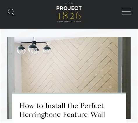 Diy Herringbone Accent Wall Tutorial — Project 1826 Diy Herringbone